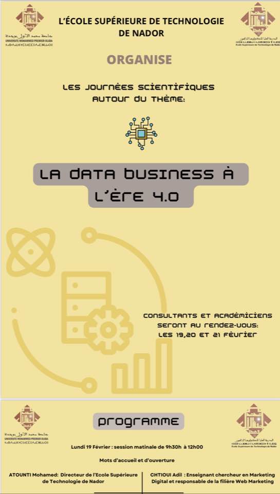 Journées scientifiques : La data business à l'ére 4.0